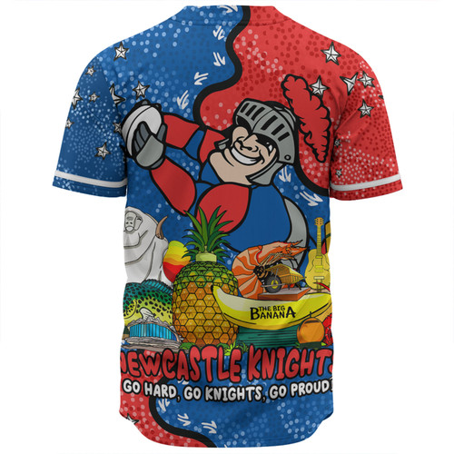 Newcastle Knights Custom Baseball Shirt - Australian Big Things Baseball Shirt Newcastle Knights Custom Baseball Shirt - Australian Big Things Baseball Shirt