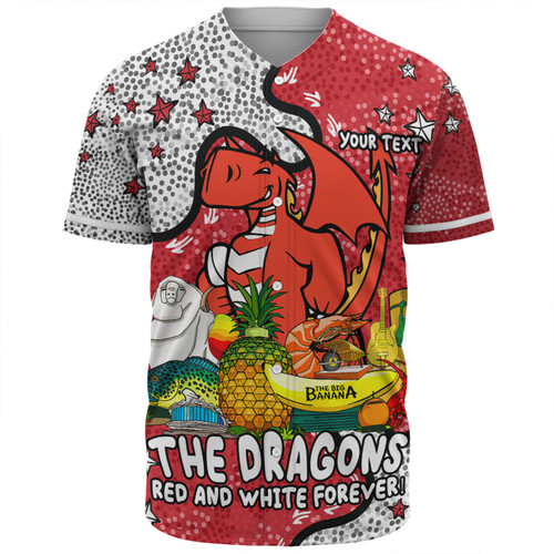 St. George Illawarra Dragons Custom Baseball Shirt - Australian Big Things Baseball Shirt