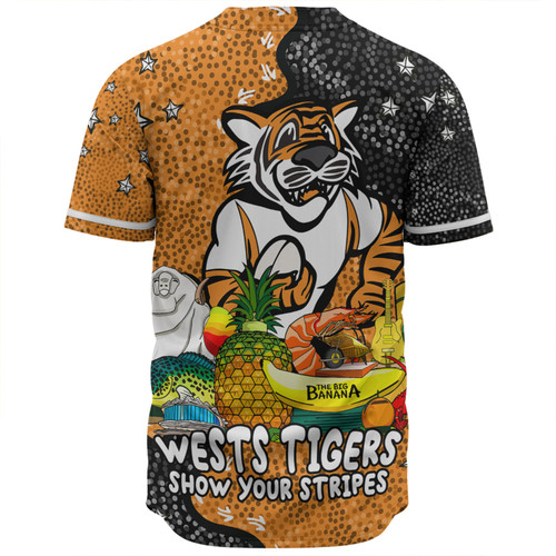 Wests Tigers Custom Baseball Shirt - Australian Big Things Baseball Shirt Wests Tigers Custom Baseball Shirt - Australian Big Things Baseball Shirt