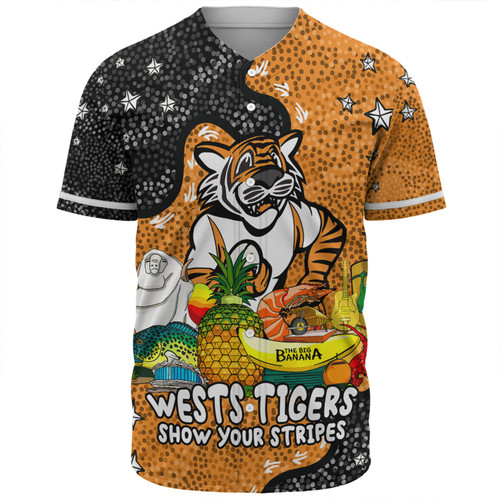 Wests Tigers Custom Baseball Shirt - Australian Big Things Baseball Shirt Wests Tigers Custom Baseball Shirt - Australian Big Things Baseball Shirt
