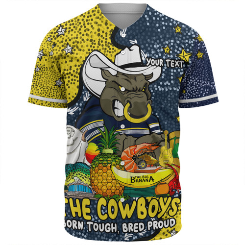 North Queensland Cowboys Custom Baseball Shirt - Australian Big Things Baseball Shirt