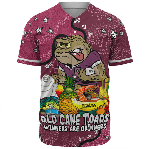 Queensland Cane Toads Custom Baseball Shirt - Australian Big Things Baseball Shirt Queensland Cane Toads Custom Baseball Shirt - Australian Big Things Baseball Shirt