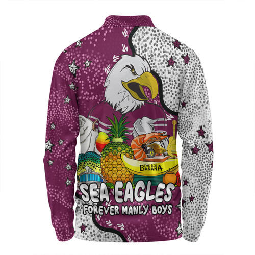 Manly Warringah Sea Eagles Long Sleeve Polo Shirt - Australian Big Things Long Sleeve Polo Shirt