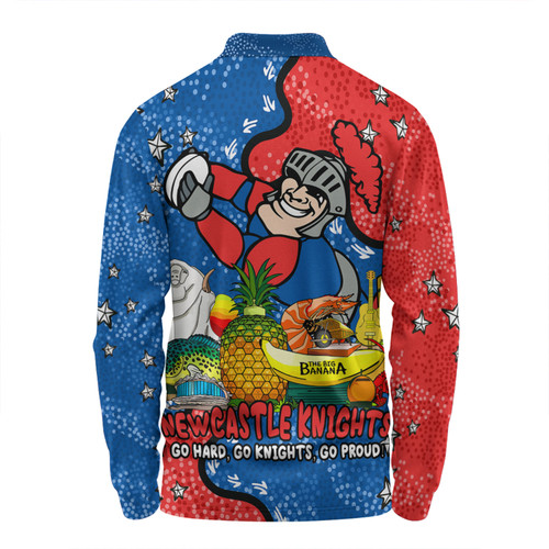 Newcastle Knights Custom Long Sleeve Polo Shirt - Australian Big Things Long Sleeve Polo Shirt Newcastle Knights Custom Long Sleeve Polo Shirt - Australian Big Things Long Sleeve Polo Shirt