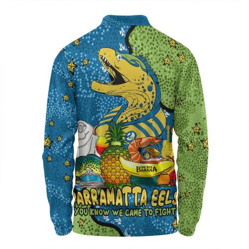 Parramatta Eels Custom Long Sleeve Polo Shirt - Australian Big Things Long Sleeve Polo Shirt Parramatta Eels Custom Long Sleeve Polo Shirt - Australian Big Things Long Sleeve Polo Shirt