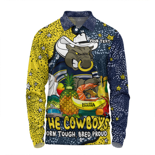 North Queensland Cowboys Custom Long Sleeve Polo Shirt - Australian Big Things Long Sleeve Polo Shirt North Queensland Cowboys Custom Long Sleeve Polo Shirt - Australian Big Things Long Sleeve Polo Shirt