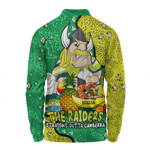 Canberra Raiders Custom Long Sleeve Polo Shirt - Australian Big Things Long Sleeve Polo Shirt Canberra Raiders Custom Long Sleeve Polo Shirt - Australian Big Things Long Sleeve Polo Shirt