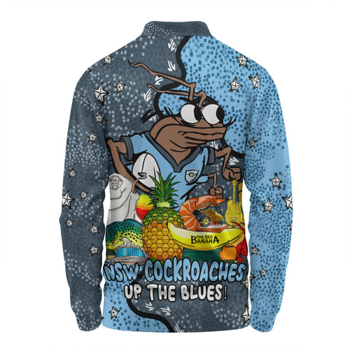 New South Wales Cockroaches Custom Long Sleeve Polo Shirt - Australian Big Things Long Sleeve Polo Shirt New South Wales Cockroaches Custom Long Sleeve Polo Shirt - Australian Big Things Long Sleeve Polo Shirt