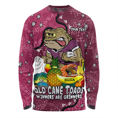 Queensland Cane Toads Custom Long Sleeve T-shirt - Australian Big Things Long Sleeve T-shirt