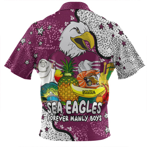 Manly Warringah Sea Eagles Zip Polo Shirt - Australian Big Things Zip Polo Shirt Manly Warringah Sea Eagles Zip Polo Shirt - Australian Big Things Zip Polo Shirt