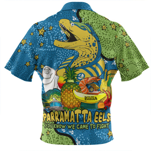 Parramatta Eels Custom Zip Polo Shirt - Australian Big Things Zip Polo Shirt Parramatta Eels Custom Zip Polo Shirt - Australian Big Things Zip Polo Shirt