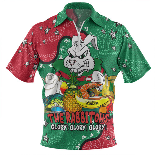 South Sydney Rabbitohs Zip Polo Shirt - Australian Big Things Zip Polo Shirt South Sydney Rabbitohs Zip Polo Shirt - Australian Big Things Zip Polo Shirt