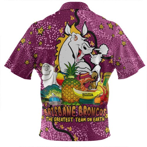 Brisbane Broncos Custom Zip Polo Shirt - Australian Big Things Zip Polo Shirt Brisbane Broncos Custom Zip Polo Shirt - Australian Big Things Zip Polo Shirt