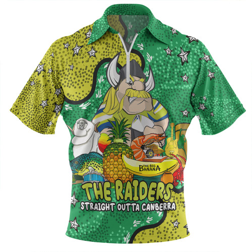 Canberra Raiders Custom Zip Polo Shirt - Australian Big Things Zip Polo Shirt Canberra Raiders Custom Zip Polo Shirt - Australian Big Things Zip Polo Shirt