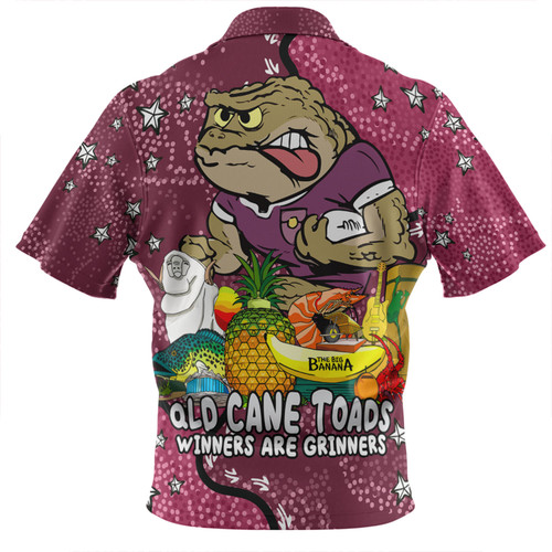 Queensland Cane Toads Custom Zip Polo Shirt - Australian Big Things Zip Polo Shirt Queensland Cane Toads Custom Zip Polo Shirt - Australian Big Things Zip Polo Shirt