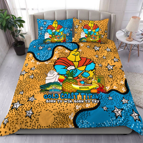 Gold Coast Titans Custom Bedding Set - Australian Big Things Bedding Set Gold Coast Titans Custom Bedding Set - Australian Big Things Bedding Set