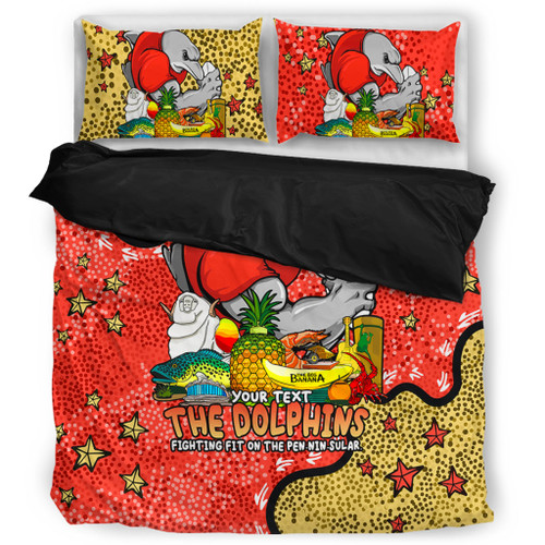 Redcliffe Dolphins Custom Bedding Set - Australian Big Things Bedding Set Redcliffe Dolphins Custom Bedding Set - Australian Big Things Bedding Set