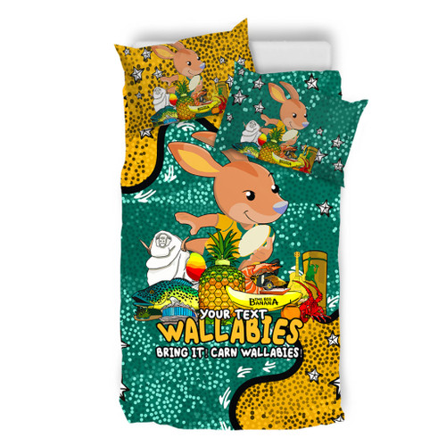 Australia Wallabies Custom Bedding Set - Australian Big Things Bedding Set Australia Wallabies Custom Bedding Set - Australian Big Things Bedding Set