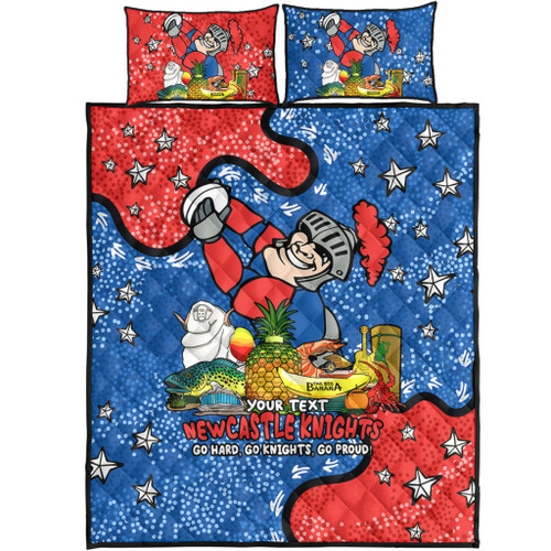 Newcastle Knights Custom Quilt Bed Set - Australian Big Things Quilt Bed Set Newcastle Knights Custom Quilt Bed Set - Australian Big Things Quilt Bed Set