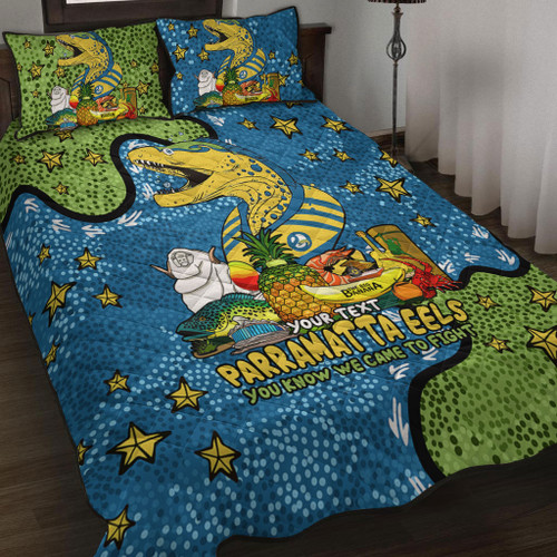 Parramatta Eels Custom Quilt Bed Set - Australian Big Things Quilt Bed Set Parramatta Eels Custom Quilt Bed Set - Australian Big Things Quilt Bed Set