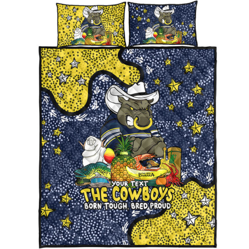 North Queensland Cowboys Custom Quilt Bed Set - Australian Big Things Quilt Bed Set North Queensland Cowboys Custom Quilt Bed Set - Australian Big Things Quilt Bed Set