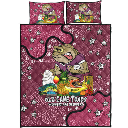 Queensland Cane Toads Custom Quilt Bed Set - Australian Big Things Quilt Bed Set Queensland Cane Toads Custom Quilt Bed Set - Australian Big Things Quilt Bed Set
