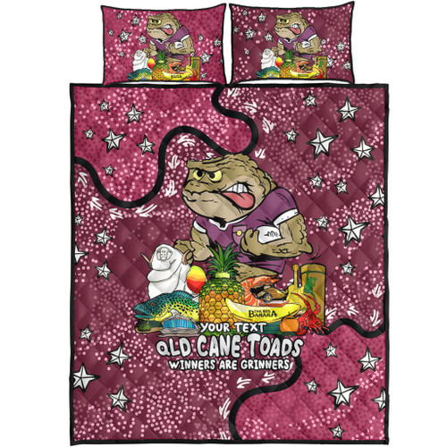 Queensland Cane Toads Custom Quilt Bed Set - Australian Big Things Quilt Bed Set Queensland Cane Toads Custom Quilt Bed Set - Australian Big Things Quilt Bed Set