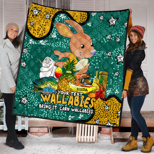Australia Wallabies Custom Quilt - Australian Big Things Quilt Australia Wallabies Custom Quilt - Australian Big Things Quilt