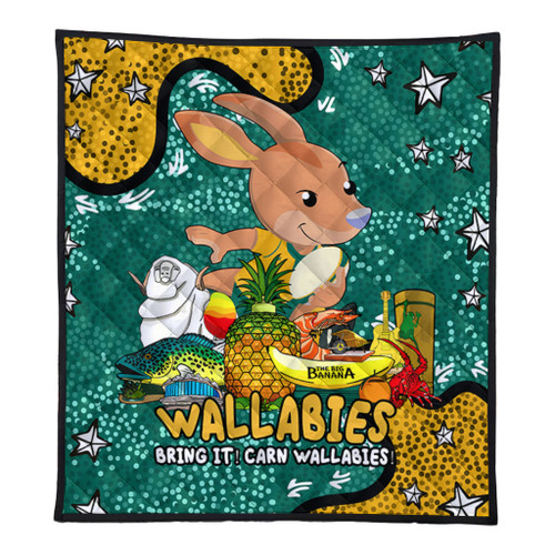 Australia Wallabies Custom Quilt - Australian Big Things Quilt Australia Wallabies Custom Quilt - Australian Big Things Quilt