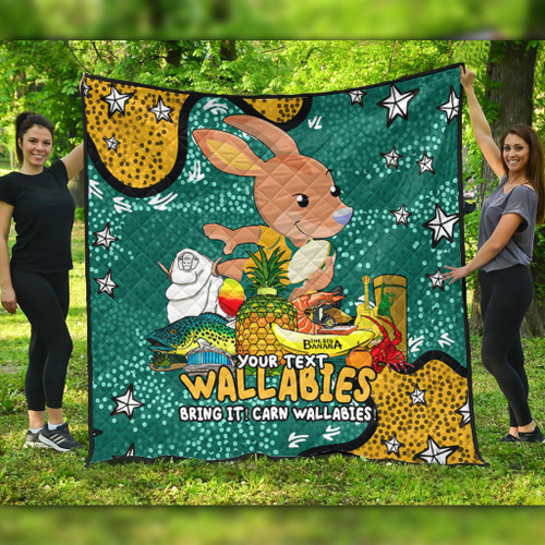 Australia Wallabies Custom Quilt - Australian Big Things Quilt Australia Wallabies Custom Quilt - Australian Big Things Quilt