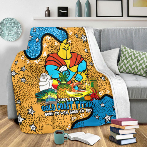 Gold Coast Titans Custom Blanket - Australian Big Things Blanket Gold Coast Titans Custom Blanket - Australian Big Things Blanket