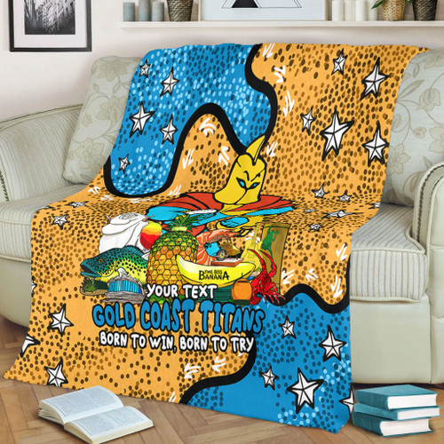 Gold Coast Titans Custom Blanket - Australian Big Things Blanket Gold Coast Titans Custom Blanket - Australian Big Things Blanket
