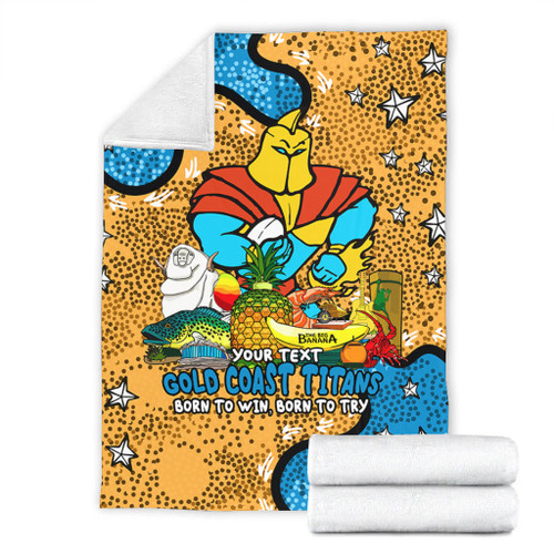 Gold Coast Titans Custom Blanket - Australian Big Things Blanket Gold Coast Titans Custom Blanket - Australian Big Things Blanket