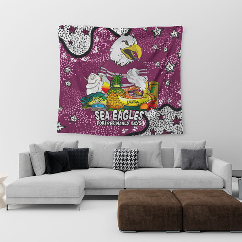 Manly Warringah Sea Eagles Tapestry - Australian Big Things Tapestry Manly Warringah Sea Eagles Tapestry - Australian Big Things Tapestry