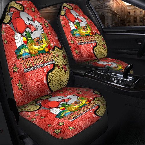 Redcliffe Dolphins Custom Car Seat Cover - Australian Big Things Car Seat Cover Redcliffe Dolphins Custom Car Seat Cover - Australian Big Things Car Seat Cover