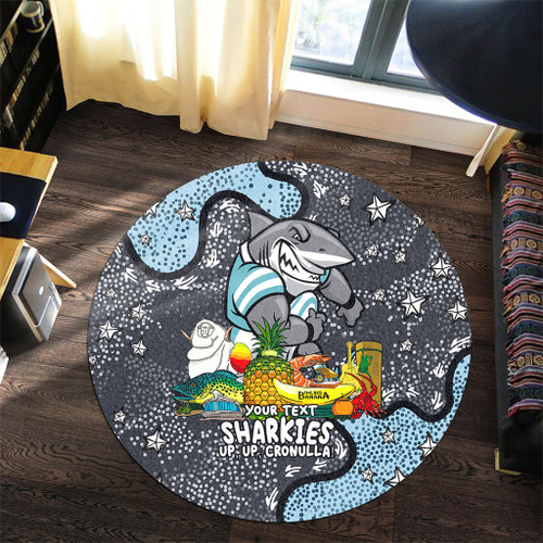 Cronulla-Sutherland Sharks Custom Round Rug - Australian Big Things Round Rug