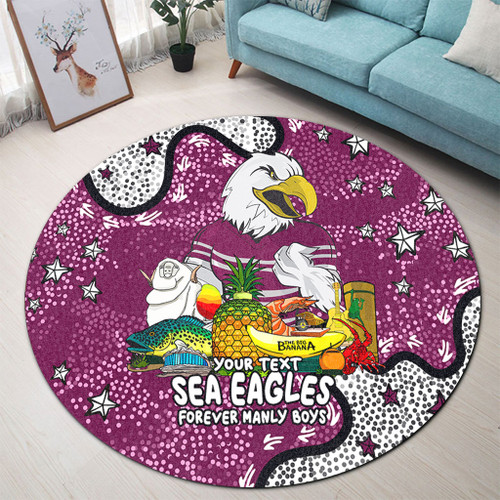 Manly Warringah Sea Eagles Round Rug - Australian Big Things Round Rug