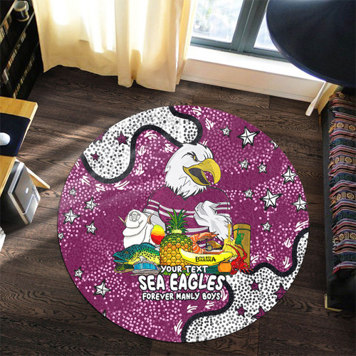 Manly Warringah Sea Eagles Round Rug - Australian Big Things Round Rug