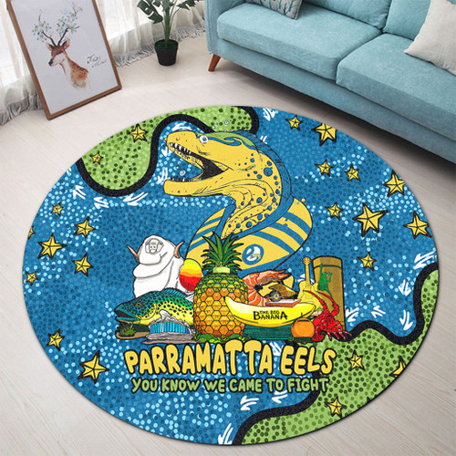Parramatta Eels Custom Round Rug - Australian Big Things Round Rug Parramatta Eels Custom Round Rug - Australian Big Things Round Rug