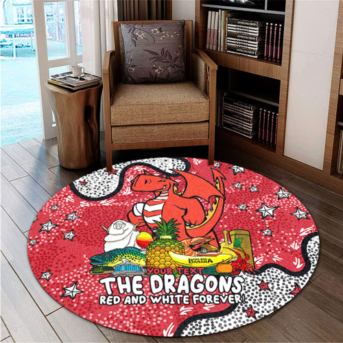 St. George Illawarra Dragons Custom Round Rug - Australian Big Things Round Rug St. George Illawarra Dragons Custom Round Rug - Australian Big Things Round Rug
