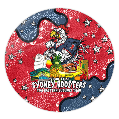 Sydney Roosters Custom Round Rug - Australian Big Things Round Rug Sydney Roosters Custom Round Rug - Australian Big Things Round Rug