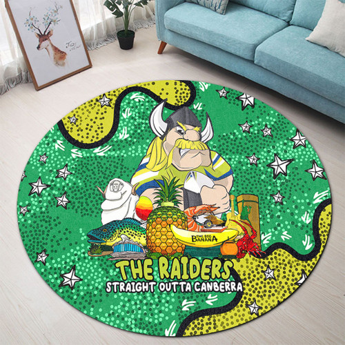 Canberra Raiders Custom Round Rug - Australian Big Things Round Rug Canberra Raiders Custom Round Rug - Australian Big Things Round Rug