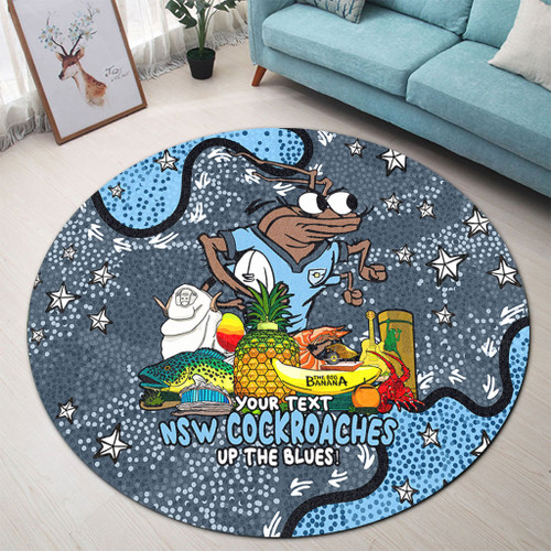 New South Wales Cockroaches Custom Round Rug - Australian Big Things Round Rug