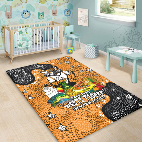 Wests Tigers Custom Area Rug - Australian Big Things Area Rug Wests Tigers Custom Area Rug - Australian Big Things Area Rug