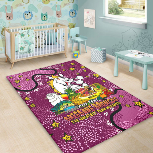 Brisbane Broncos Custom Area Rug - Australian Big Things Area Rug Brisbane Broncos Custom Area Rug - Australian Big Things Area Rug