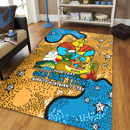 Gold Coast Titans Custom Area Rug - Australian Big Things Area Rug Gold Coast Titans Custom Area Rug - Australian Big Things Area Rug