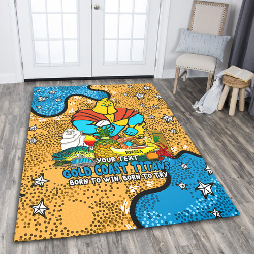 Gold Coast Titans Custom Area Rug - Australian Big Things Area Rug Gold Coast Titans Custom Area Rug - Australian Big Things Area Rug