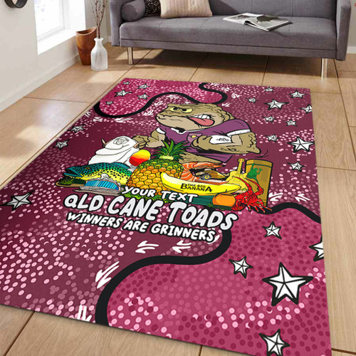 Queensland Cane Toads Custom Area Rug - Australian Big Things Area Rug