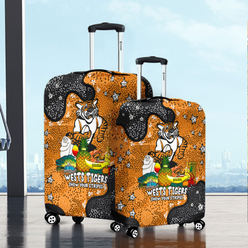 Wests Tigers Custom Luggage Cover - Australian Big Things Luggage Cover Wests Tigers Custom Luggage Cover - Australian Big Things Luggage Cover