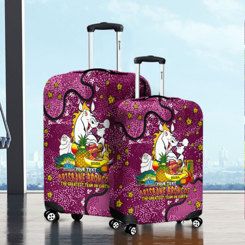 Brisbane Broncos Custom Luggage Cover - Australian Big Things Luggage Cover